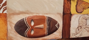 Einzelstück, Keilrahmenbild Afrika, Handarbeit, 70x40cm Bild 3
