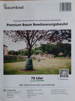 Baumbad Premium Bewässerungsbeutel, 75 Ltr.