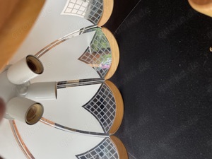 Lampe Glas Holz 3 X E 27 Bild 3