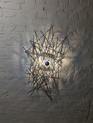 2 Mikado- Stabmixlampen vintage retro