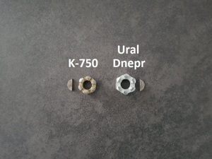 Dnepr MT Ural K-750 Kronenmutter mit Passfeder für Lichtmaschine Lima