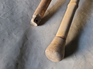 Antike Holz Ski Stöcke Bild 3