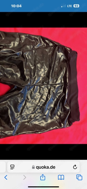 Schwarze Lackhose mit Gummiband 15 