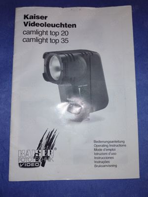 Videoleuchte 35W camlight Top35 von "Kaiser" Ladegerät + Akku Bild 6