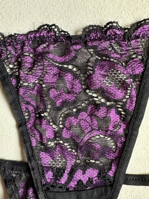 Chilirose Corsagen-4 teiliges Set  schwarz violett Gr.M Bild 7