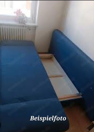 Schlafsofa  Schlafcouch blau