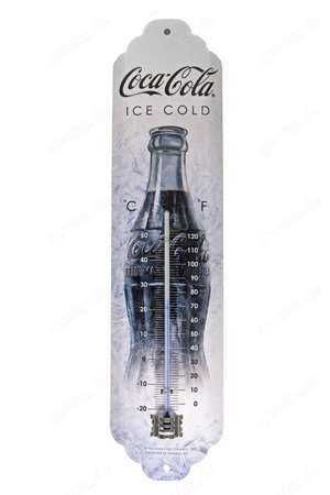 Schönes Coca Cola Thermometer Blechschild