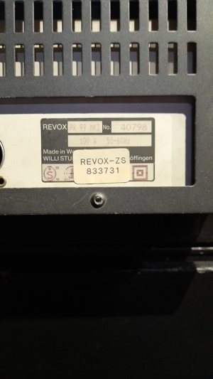 Revox, Tonband, Bandmaschine, PR99 mk III Bild 5