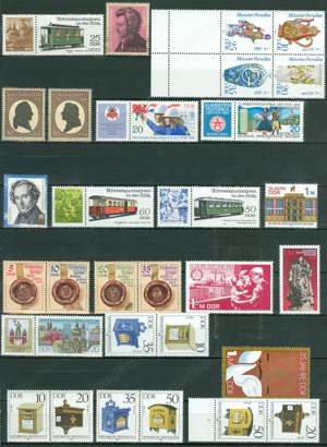 DDR postfrische Blockmarken und Zusammendrucke ohne Falz