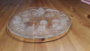 Gebäckteller Weihnachtsgebäck aus Glas, fein satiniert