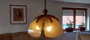 Große Hängelampe Vintage, Glasschirme