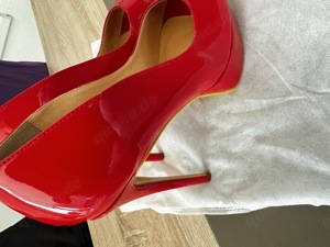 Stiletto Pumps Highheels Gr. 44 rot Lackschuh