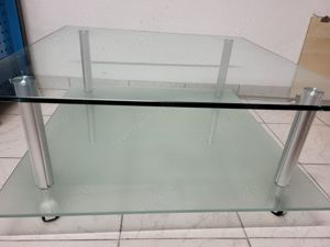 Glastisch Neuwertig 85x85x39cm hoch 12mm Glas