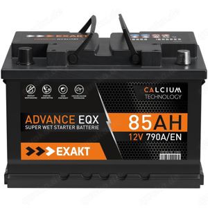 EXAKT Autobatterie neu 12V 85Ah Batterie anstatt 74Ah 77Ah 80Ah