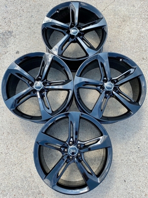 21 Factory Audi RS7 Forged S7 S8 A7 A8 Genuine Gloss Black Wheels OEM Set Bild 10