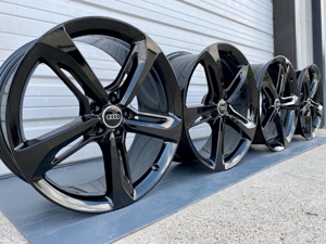 21 Factory Audi RS7 Forged S7 S8 A7 A8 Genuine Gloss Black Wheels OEM Set Bild 9
