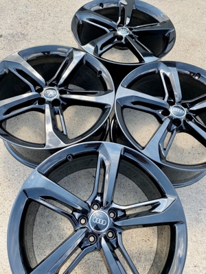 21 Factory Audi RS7 Forged S7 S8 A7 A8 Genuine Gloss Black Wheels OEM Set Bild 8
