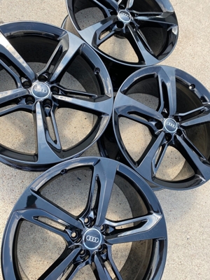21 Factory Audi RS7 Forged S7 S8 A7 A8 Genuine Gloss Black Wheels OEM Set Bild 3