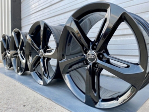 21 Factory Audi RS7 Forged S7 S8 A7 A8 Genuine Gloss Black Wheels OEM Set Bild 2