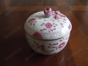 Antike Porzellan-Zierdose mit Deckel, ca. 100 Jahre alt