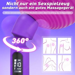 Vibratorensets für Frauen Massagestab mit 3-Anlagen, LCD Display Sex Toyset für Man Woman 10x4Modi Bild 7