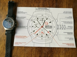 orfina porsche design chronograph bundeswehr 3h military