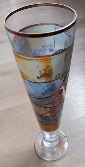 Bier Glaspokal,Set, Abschied D-Mark Einführung Euro limitiert, neu Bild 3