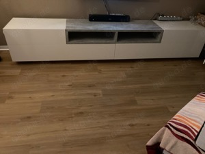 Sidebord (weiß mit grau)