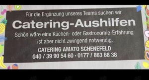 Minijob Partyservice Schenefeld bei Hamburg gesucht.