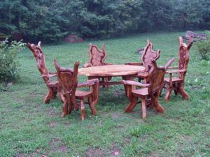 Komplette Garnituren aus echtem Massivholz für die Garten Bild 9