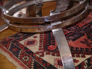 70er Jahre Tisch Marmorplatte   Chrom Untergestell Bild 3