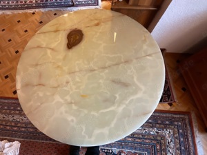 70er Jahre Tisch Marmorplatte   Chrom Untergestell Bild 6