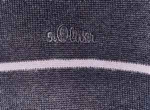 s.Oliver Herren Pullover XXL 60,5cm Strick Schwarz Graue Streifen Bild 2
