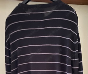 s.Oliver Herren Pullover XXL 60,5cm Strick Schwarz Graue Streifen Bild 6