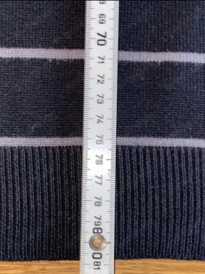 s.Oliver Herren Pullover XXL 60,5cm Strick Schwarz Graue Streifen Bild 9