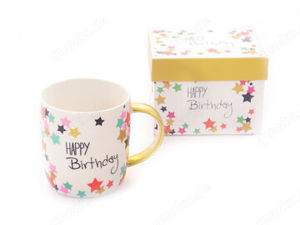 Tasse "Happy Birthday" Geburtstag Geschenkidee Geburtstagstasse Becher