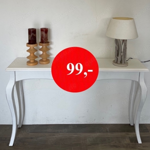 Französische Wandkonsole weisses Sideboard Wandtisch Walltable B130xT30xH77cm REDUZIERT