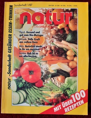 Seltene Zeitschrift Natur   Sonderheft 01 87   GESÜNDER ESSEN *TRINKEN