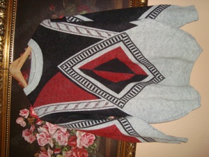 Vintage Pullover im Rhombenmuster. Gr.48 50