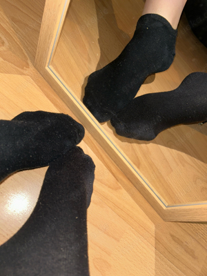 Länger getragene Socken