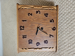 Alte Wanduhr Holz ca. 1950