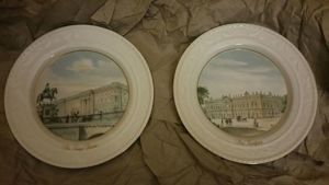 2 KPM Porzellan Dekorationsteller