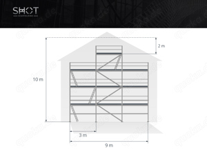 10x9m Arbeitsgerüst Giebelgerüst Alu-scaff 73 Aluminiumgerüst Lieferung 0 