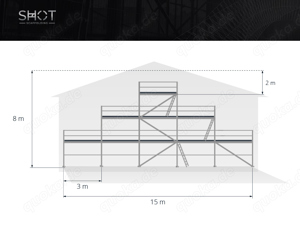 Aluminiumgerüst 8x15m Alu-scaff 73 Baugerüst nicht gebraucht Ohne Versandkosten