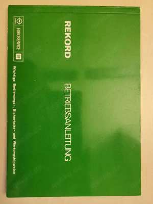 OPEL Rekord D Bedienungsanleitung