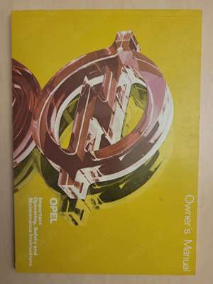 OPEL Kadett Ascona Manta Rekord owners manual from January 1978 with supplement from May 1978