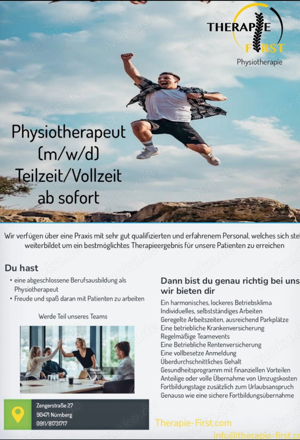 Physiotherapeuten gesucht 