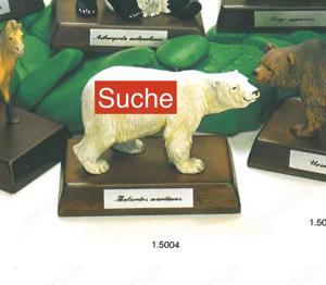 Suche Schleich Tier Wild Life WWF Eisbär auf  Holzsockel