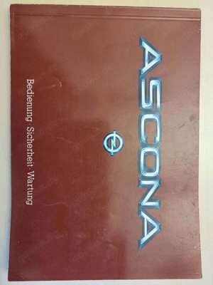 OPEL Ascona C Betriebsanleitung Juli 1983