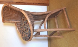 2 Designer-Barhocker Rattan - Vintage